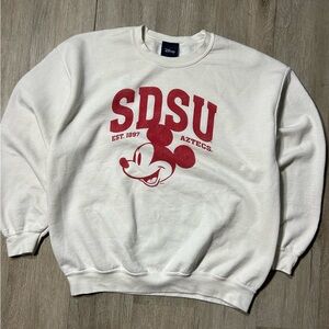 Aztecs - SDSU x Disney Headshot Mickey Crewneck Sweatshirt,